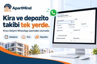 Kira ve Depozito takibi tek yerde